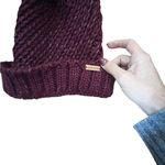Adidas Burgundy Knit Beanie with Gray Highlights Photo 6