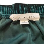 Socialite  Off the Shoulder Emerald Green Crushed Velvet Top, Sz L Photo 11