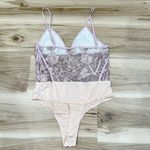 Tobi Lace Floral Embroidered Sheer Bodysuit Women’s Small Photo 1