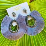 Amrita Singh Caviar stoned earrings with fanned out fringe Photo 0