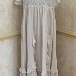 Free People  Bring The Romance Midi Maxi Cotton Dress Neutral Sz XS oversized Photo 5