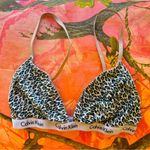 Calvin Klein  grey cheetah animal print triangle bralette Photo 0
