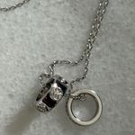 Michael Kors Elegant Silver Interlocking Circle Necklace New Photo 8