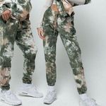 Talentless Tie Dye Collection Jogger Sweatpants 100% Cotton Green Camo Large Photo 1