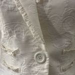 Beth Bowles White/ Ivory Floral Textured Button Blazer Size 8 White Photo 11