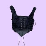 Y2K Style Black Goth Grunge Lace Up Corset 🔥 Size M Photo 2