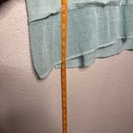 Pure J Jill Aqua Blue Linen Blend Asymmetrical Crochet Hem Tunic Top Size XL Photo 6
