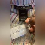 Lane Bryant  Size 14 -16 Striped Multicolor Button‎ Front  Midi Skirt NWT Photo 4