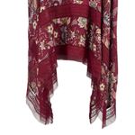 BCBGMAXAZRIA  Floral Print Toile Handkerchief Midi Skirt Red Size XS Photo 10