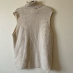 Double Zero Sleeveless turtleneck Sweater Vest Cream Size Large Photo 2