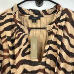 J.Crew NWT Zebra Stripe Smocked Waist Cotton Short Sleeve Midi Dress Size Small Photo 7