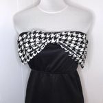 Judith March Houndstooth Bow Front Strapless Dress Photo 5