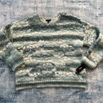 Alfani NWT! Teal Romance Antique White Textured Acrylic Wool Blend Sweater XL Photo 0