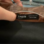 SheIn Brown Pleather Button Up Jacket Top Photo 1