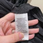 DKNY Pleated Button Front Faux Leather Mini Skirt Black Size 14 Photo 5