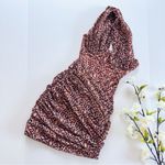 House Of CB  Woman's Clementine Cutout Ruched Mini Dress Animal Bodycon XS Photo 5