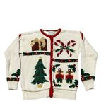 Urban Outfitters Maria Kristina UO Knitted by by Hand Button
Down Holiday Cardigan (Size Small) Photo 4