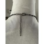 VINTAGE BLACK & WHITE SLICED AGATE PENDANT NECKLACE RESORT WEAR SUMMER Photo 2