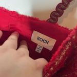 Koch  cherry red tweed Lila crop top sz M Photo 2
