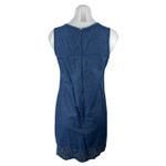 French Connection Blue Chambray Sleeveless Embroidered Tank Mini Dress Size 8 Photo 1