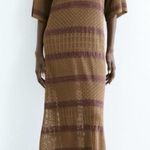 ZARA Long Knit Kaftan Maxi Dress Size M/L Photo 5