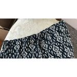 Wide Leg Cropped Pants Elastic Waist Black Aztec Flowing Boho Chic DASH SZ L Size L Photo 4