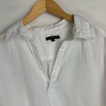 For Cynthia Womens White Linen Tunic Top Sz 3X Draped Pockets Lagenlook Photo 3