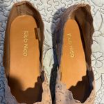 KLUB NICO Georgette Made in Spain Scalloped Flat ~Pewter Floral Sz EU 36 US 6 Tan Photo 5