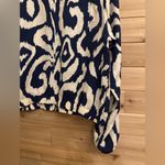 Molly Bracken  Size Large Navy Cream Bomber Jacket Photo 5