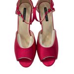 French Connection Women's Platform Peep Toe Pumps NEW Bright pink satin Size 11 Photo 4