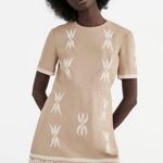 ZARA  Embroidered Tan Mini Dress XL Photo 1
