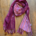 Elegant Pink and Red Glitter Sparkle Women's Scarf Photo 0