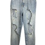 BDG Super Distressed Light Wash Mom High Rise High Waisted Blue Jeans Size 25 Photo 0