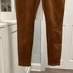 Spanx  On the Go Slim Straight Ankle Pant/Legging, Camel, Suede, Size SP Photo 2