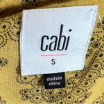 CAbi mustard yellow and black paisley print top size small Photo 4