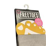 Freetoes Socks Flip Flop Pedicure Yoga Toeless Pedicure Exercise Gift Travel Gray Photo 2