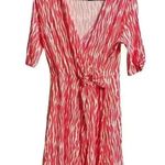 Pendleton  Women's Dress Petite Small Salmon/Pink Faux Wrap 3/4 Ruched Sleeve Photo 0