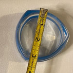 Vintage Blue Clear 80s Retro Chucky Plastic 1.5 inches Bracelet Photo 3