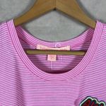 Rebellious One  Juniors Pink Striped Patch Design Tank Top NWT XL Photo 4