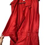 Club Monaco  Silk Sleeveless Romper Red size 6 Photo 4