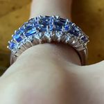 Natural Tanzanite Sterling Silver Ring Size 6 Photo 1