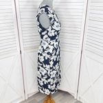 Banana Republic Floral Asymmetrical Hem Sleeveless Midi Wrap Dress Blue 2 Photo 3