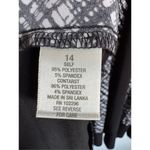 Y2K Vintage Dressbarn Black Striped Scoop Neck ALine Dress sz 14 90s Grunge Goth Photo 3