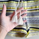 Ann Taylor LOFT The Riviera Short in Yellow White Jacquard Stripes, Size 0 Photo 7