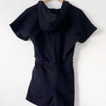 Nama Enlighten Hoodie Fleece Romper in Black Photo 5