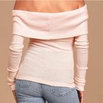 Free People Snow Bunny Off Shoulder Top Small Blush Pink Soft Knit NWT Photo 1
