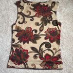 I’vory. Colorful Unique Flore Sleevless Top. Size Medium Photo 6
