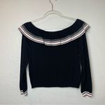 Divided H&M Black Off the Shoulder Ruffle Fitted Sweater Size M Photo 6