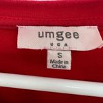 Umgee  red t-shirt dress short bell sleeve mesh detail mini dress casual Photo 5
