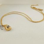 Coach  Signature Padlock and Key NecklaceGold Chain and Silver Key Photo 5